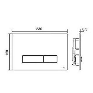 Панель механ. двойная Glam, пластик, черный Soft touch, OLI